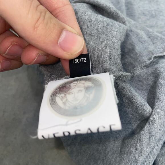 Versace Long Sleeve Glitter Shimmer Logo Made in Italy 12A Youth Big Kids - Picture 7 of 11